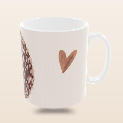     Chokladboll Mug with Swedish chocolate balls in a cosy fika setting