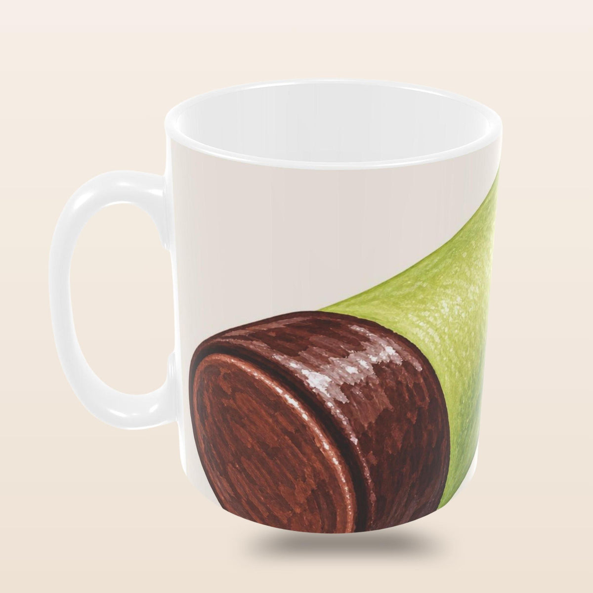     Dammsugare Mug with Swedish punsch rolls in a colourful fika setting