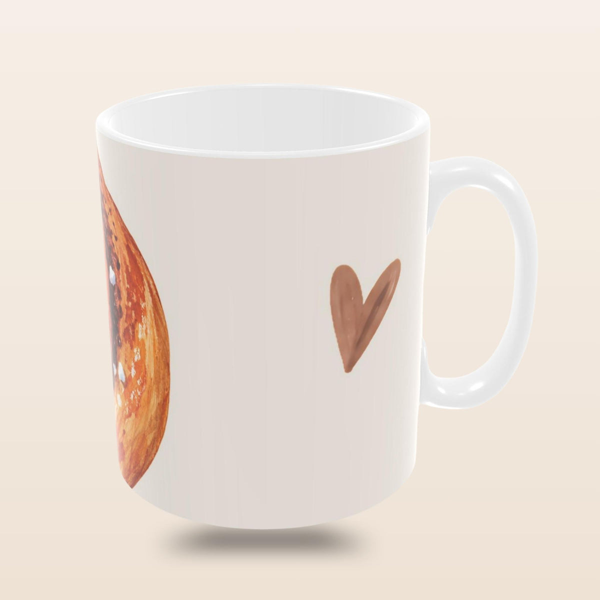     Kanelbulle Mug with Swedish cinnamon bun in a cosy fika setting