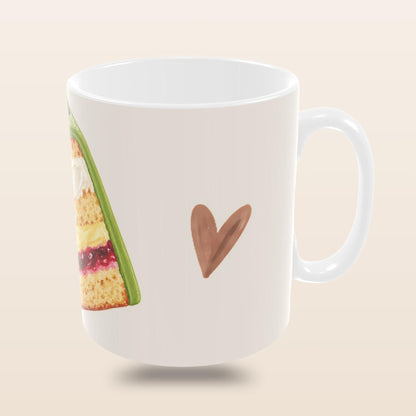 Prinsesstårta Mug with oversized hand-painted Swedish princess cake illustration